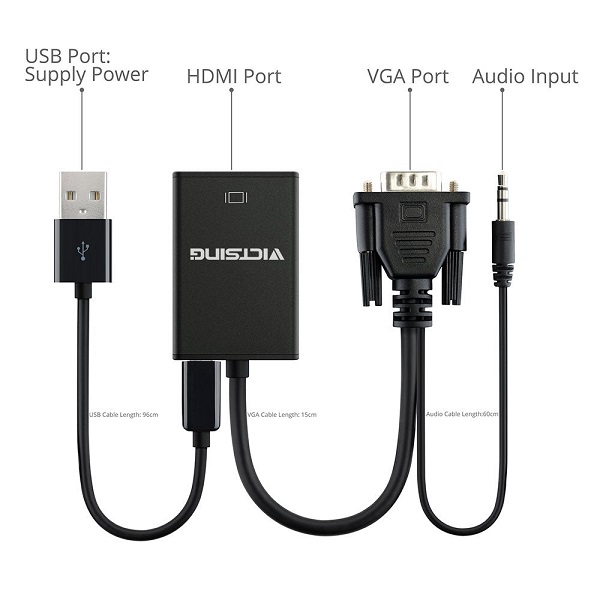 VGA公轉HDMI母影音轉接線 - 轉接線 - 中英物語 ChToEn